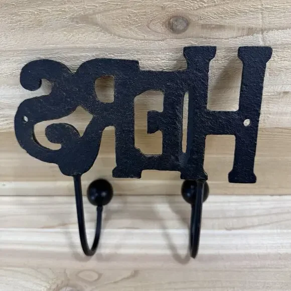 HERS Cast Iron Wall Clothes Hook - Picture 6 of 10